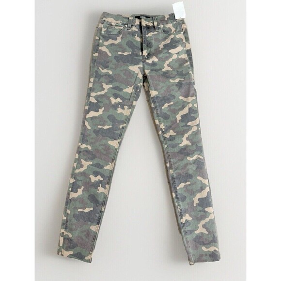 HUDSON Size 26 Barbara Super Skinny Jeans‎ High Rise Waist Camouflage Green NWT - Picture 1 of 4